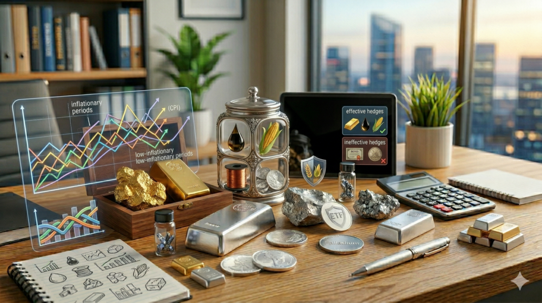 Hochwertige Rohstoffe und Finanzinstrumente zur Absicherung gegen Inflation. Moderne Anlagemöglichke.