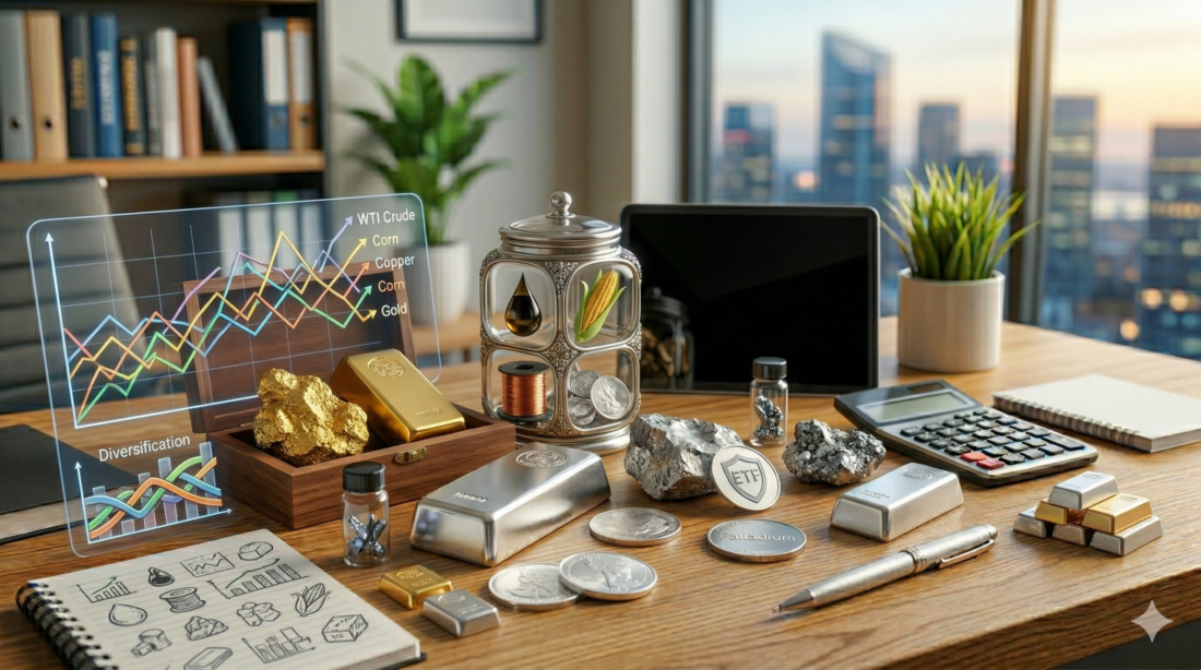 Börsen- und Rohstoffcharts, Gold, Silber, Platin, Finanzdokumente und technische Analyse-Tools.